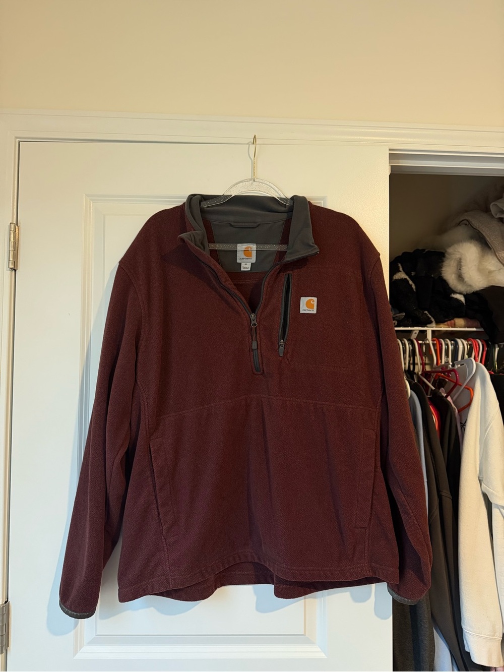 Carhartt Men's Maroon Quarter-Zip